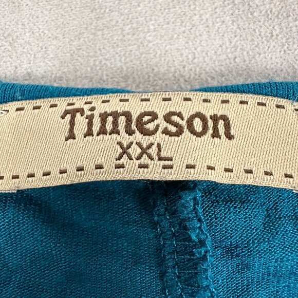 Timeson Womens Teal Long Sleeve Tunic Dress Size XXL 95% Rayon 5% Spandex - Picture 3 of 6